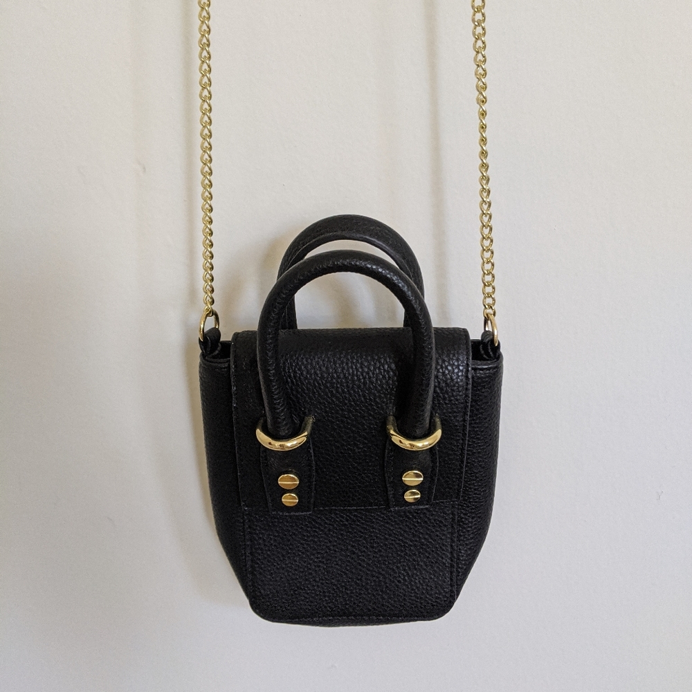 Danielle Nicole Black Pebble Leather Crossbody